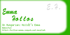 emma hollos business card